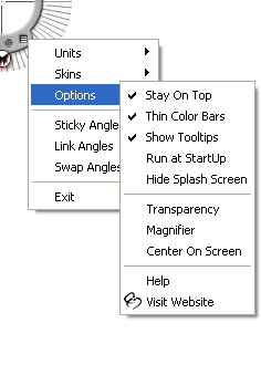 Protractor Menu for Windows