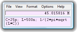 UltimaCalc in Engineering mode showing the uses of unit multipliers.