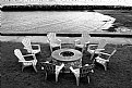 Picture Title - Chairs & Firepit monochrome