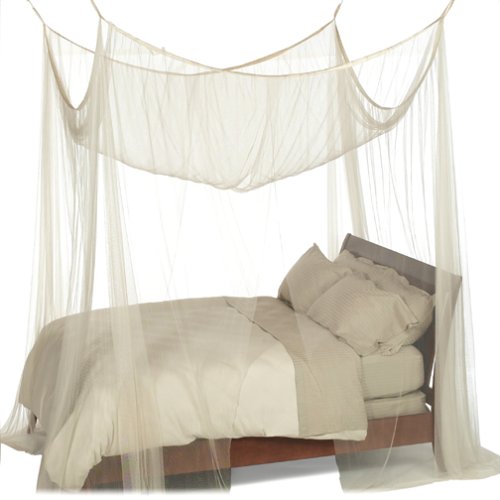 Fantasy Palace 4-Poster Bed Canopy, Ecru