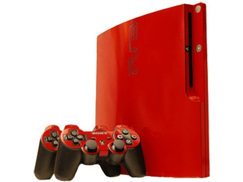 Sony PlayStation 3 Slim Skin (PS3 Slim) - NEW - ROCKIN RED system skins faceplate decal mod 