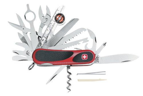 Wenger 16812 Swiss Army Knife Evogrip S54 Ergonomic Design Non-Slip Handles 2.5-Inch Locking Blade Stainless Steel