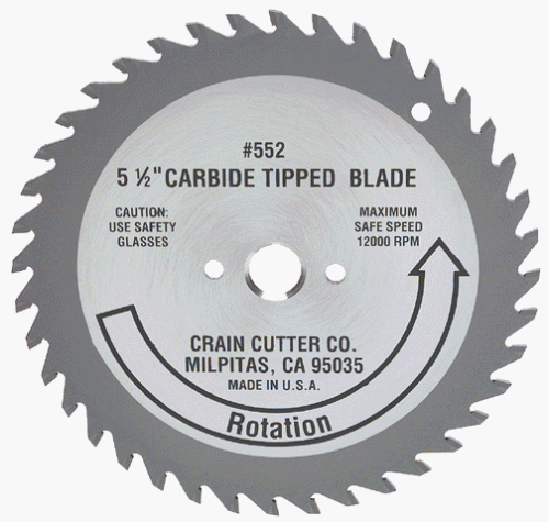 Crain Cutter 552H 5-1/2-Inch 40 Tooth Wood Blade for 555 Undercut Saw