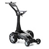 Stewart Q Follow Electric Golf Push Cart - Carbon - w/ Free Accessories