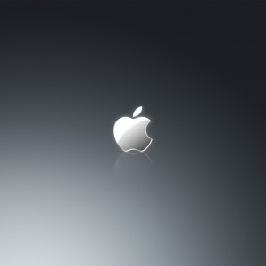 bravo whiskey apple logo in grey ipad wallpaper