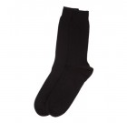 Mens Cashmere Ribbed Socks Black