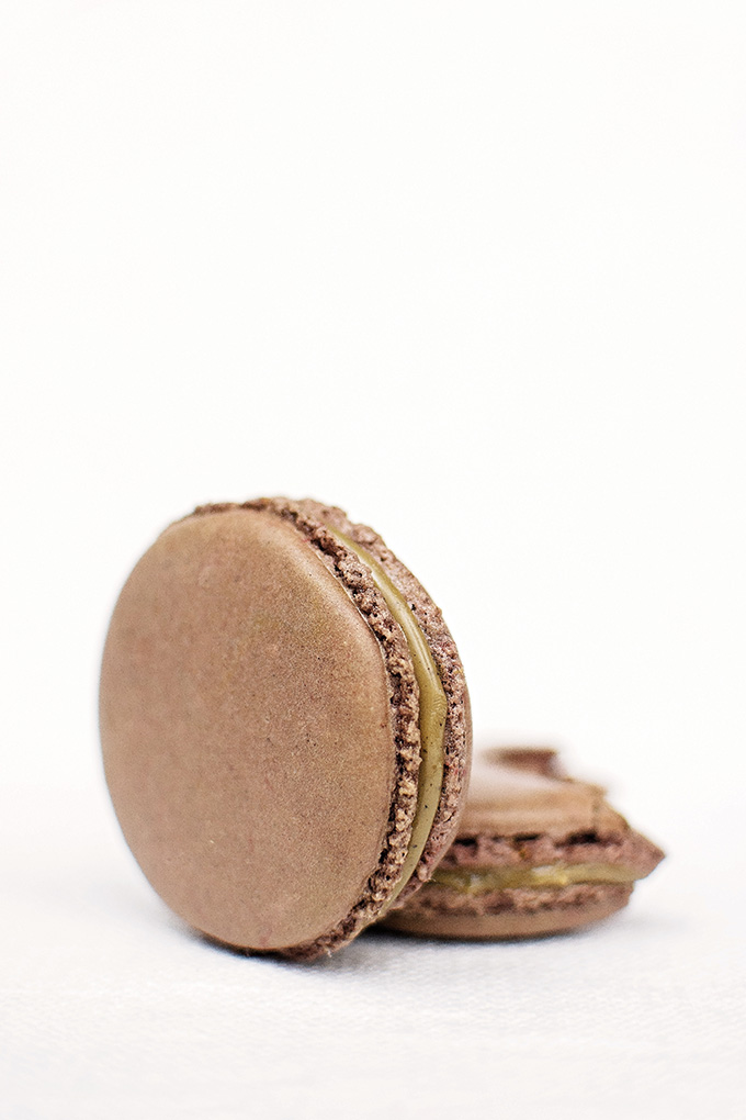 Pierre Hermé's Colombian coffee & Tahitian vanilla bean French macarons