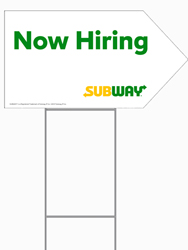 Arrow Picket Sign -Now Hiring