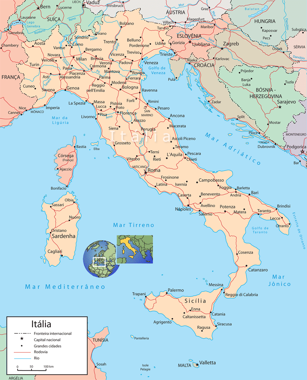 Mapa Italia