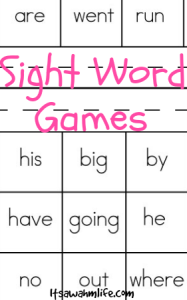 sight word games