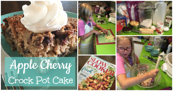 apple cherry crock pot cake recipe ItsaWahmLife.com