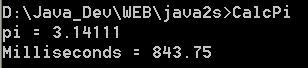 Estimates pi by throwing points into a square. Use to
compare execution times