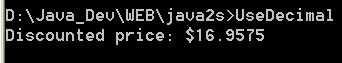 Use the decimal type to compute a discount.