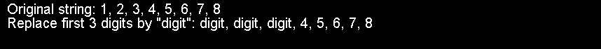 Use regular expression to replace first 3 digits