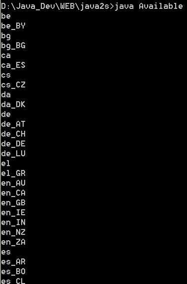 List all Locale from SimpleDateFormat