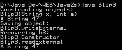 Reconstructing an externalizable object