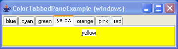 Color TabbedPane Example 3