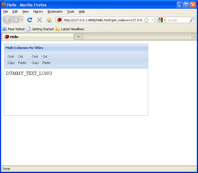 Multi-column no-title ToolBar (Ext GWT)