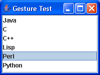 Test of the DragGesture classes and JList to see if we
