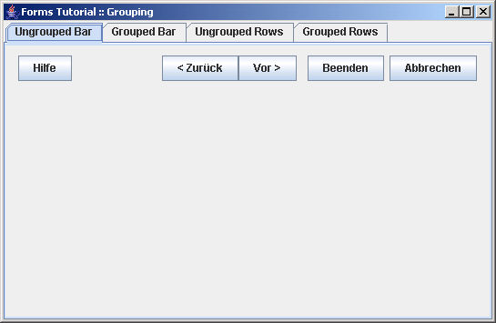 How columns and rows can be grouped in FormLayout