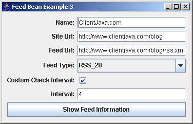 JGoodies Binding: Feed Bean Example 3