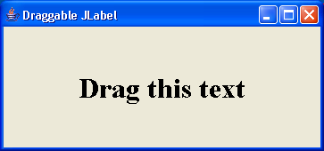 JLabel Drag Source