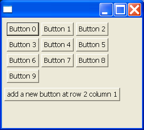 Insert widgets into a grid layout