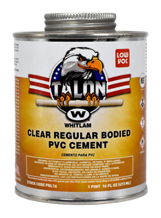 TALON Clear Regular Bodied Low VOC PVC Cement