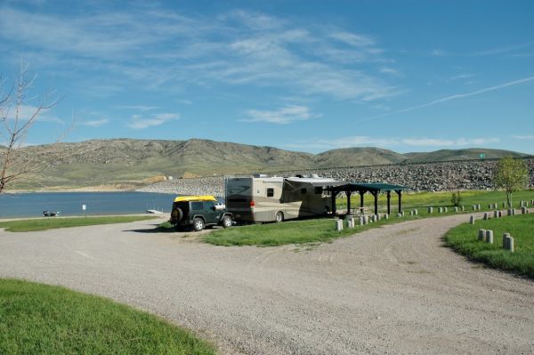 Newmar Dutch Star Clark Canyon Reservoir campground Dillon Montana