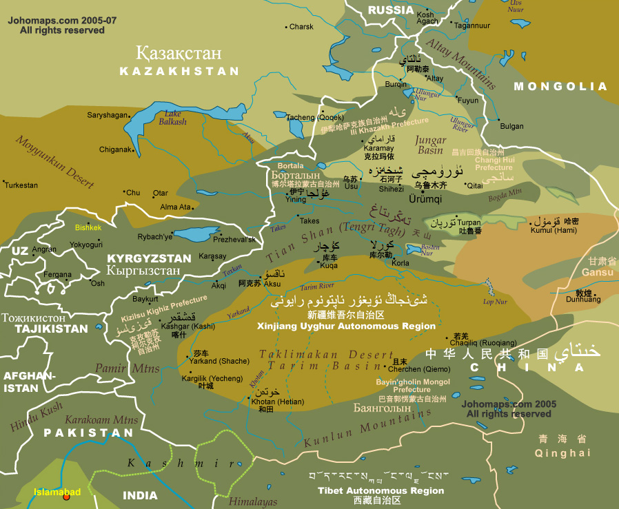 Map Xinjiang