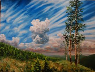 Beskydy mountains - oil painting