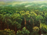 Amazone the source of life - oil painting