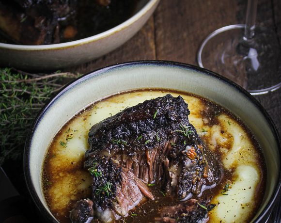 Classic Red Wine-Braised Short Ribs {Katie at the Kitchen Door}