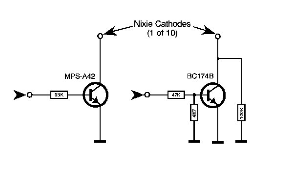 Nixie Uhr Treiberstufen