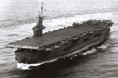 Photograph
                  of U.S.S. Anzio, a Casablanca-class escort carrier