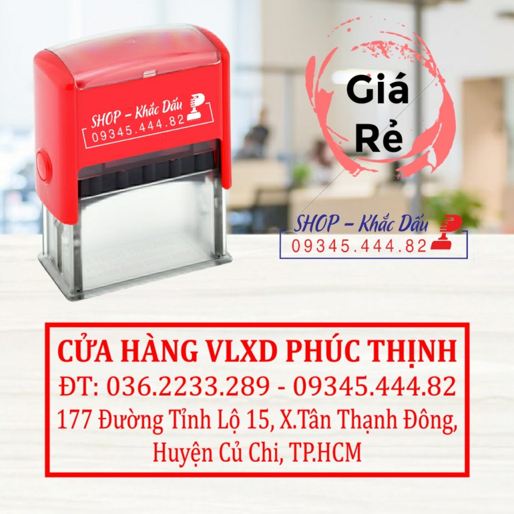 Khắc con dấu vuông cửa hàng giá rẻ, giao hàng tận nơi nhận ngay trong ngày