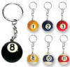 16 Assorted Pool Ball Keychains