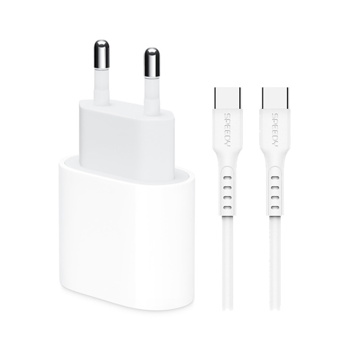 Apple 20W USB-C 정품 어댑터 + 스피디 CtoC 25W 1.2M 케이블