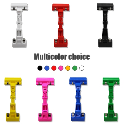 POP adjustable plastic holder clips for price tags card display