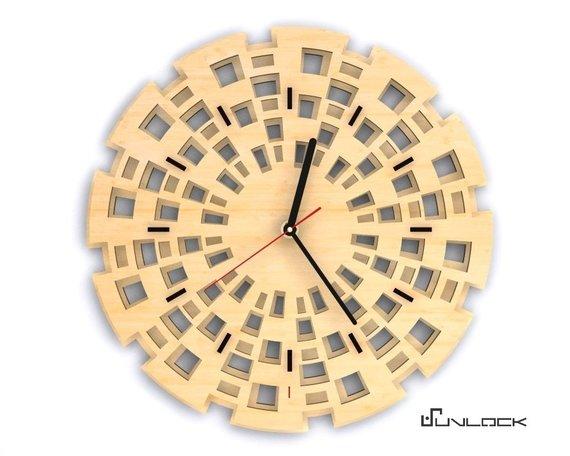 Laser Cut on Wood Laser Cut Clock