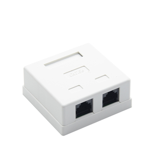 MT-5826 Network Box Dual Port RJ45 Surface Wall Mount Box