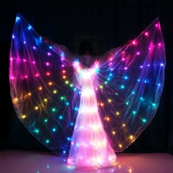 Angel Wings LED With Lights Battery Operated Belly Dance Butterfly Fairy Wing