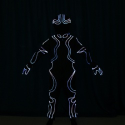 LED Digital Fiber Optic Tron Futuristic Illuminated outfit costume