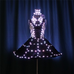 LED Audrey Hepburn Dance Vintage White Costume Dress