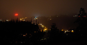 mulholland drive at night