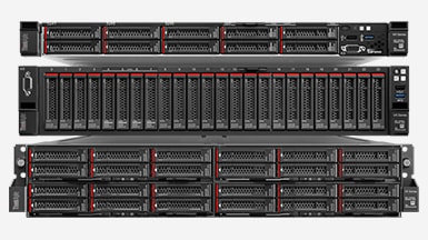 Lenovo ThinkAgile VX - front facing 3 stack