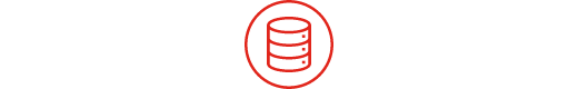 Line icon of optimized data center