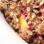 Nectarine and Raspberry Crisp