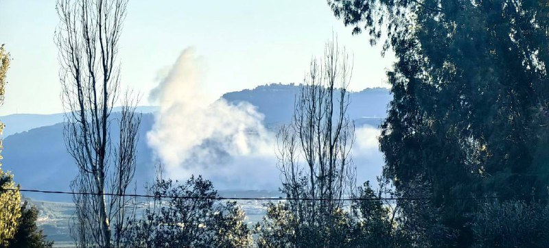 Israeli army air strike in Kafrkila