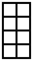 A 2x4 array of squares